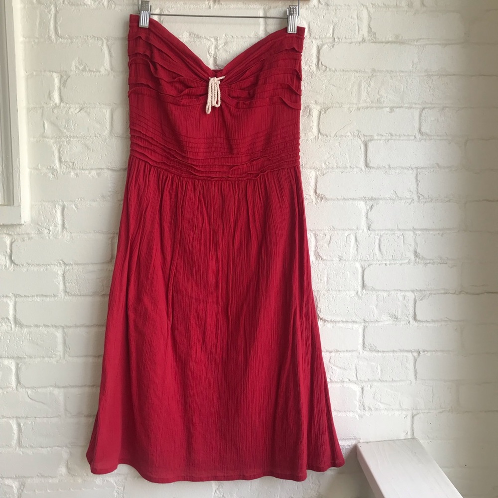 Anthropologie Red Dress Size 4